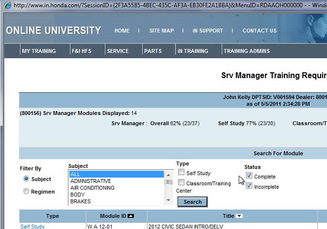 Honda interactive network login #2