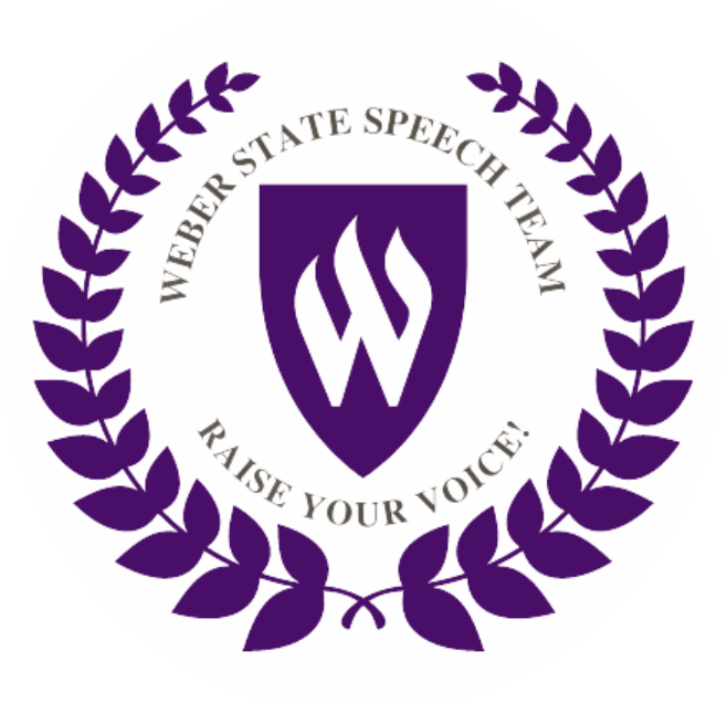 Weber State Speech Team Raise Your Voice logo