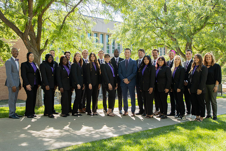 Weber State's 2024-2025 presidential leadership fellows with university officials